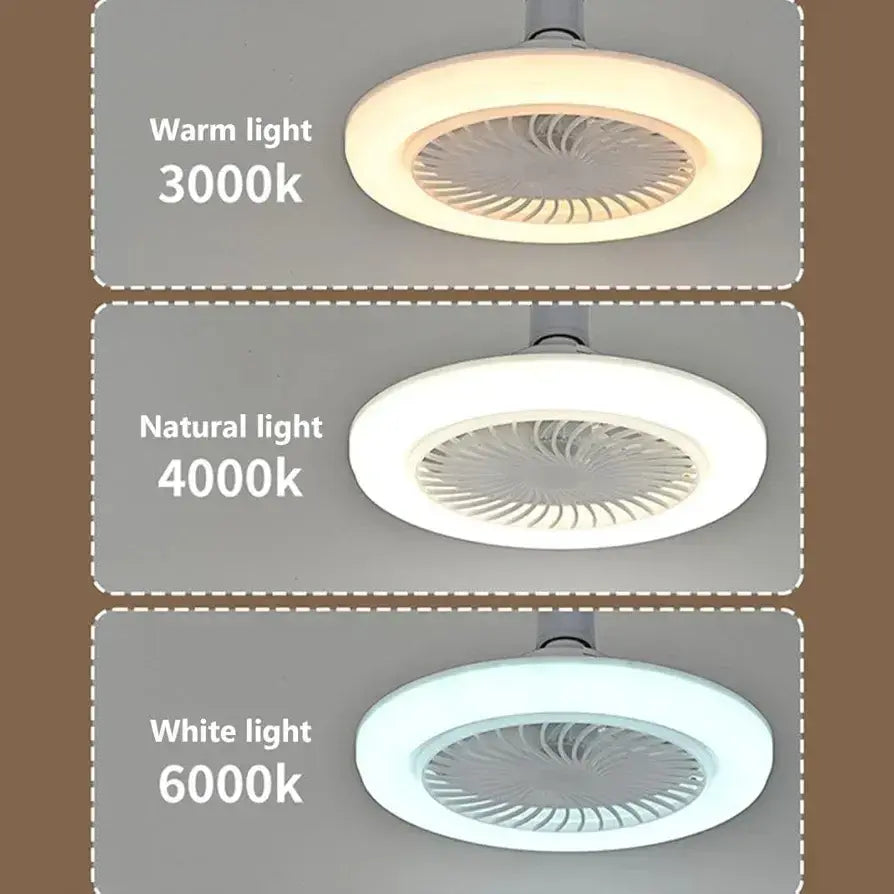 Lâmpada e Ventilador de Teto 2 em 1 LED