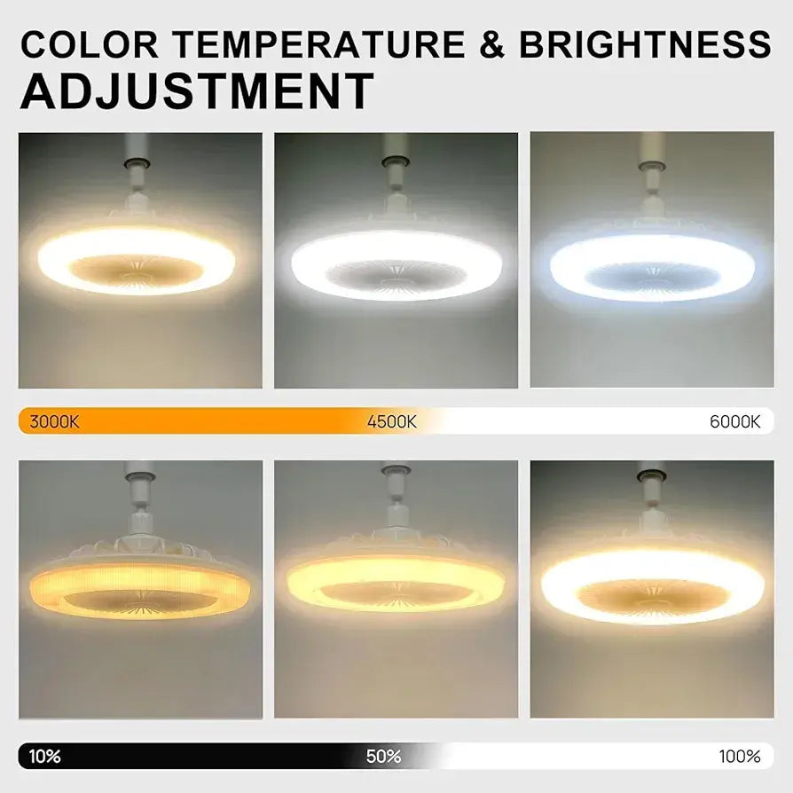 Lâmpada e Ventilador de Teto 2 em 1 LED