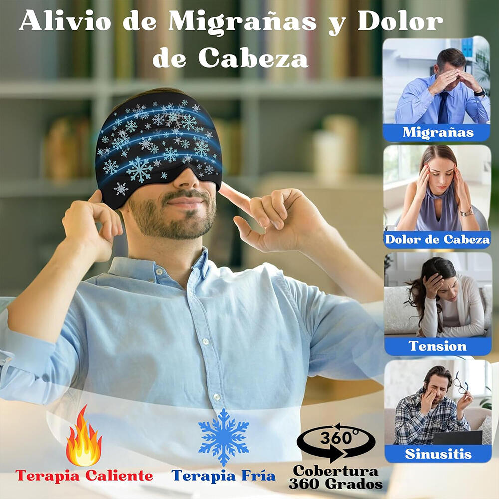 Gorro de Gel Terapêutico – Alívio para Dor de Cabeça e Enxaqueca