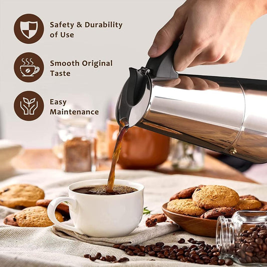 Cafeteira Italiana de Aço Inoxidável