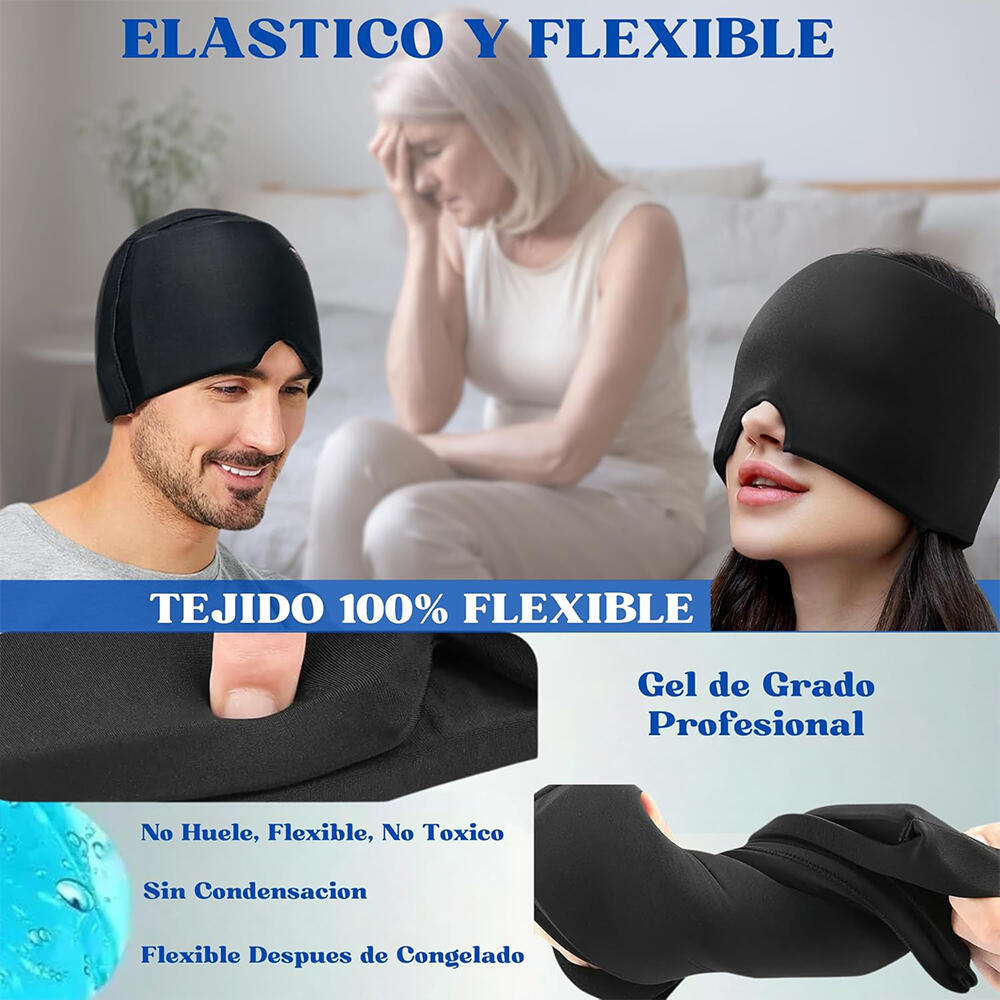 Gorro de Gel Terapêutico – Alívio para Dor de Cabeça e Enxaqueca